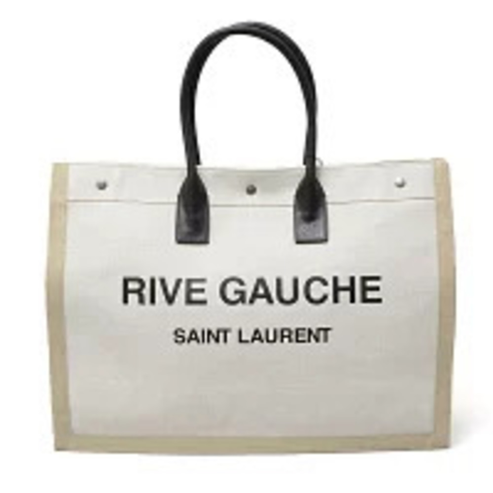Saint Laurent Rive Gauche Tote Bag White